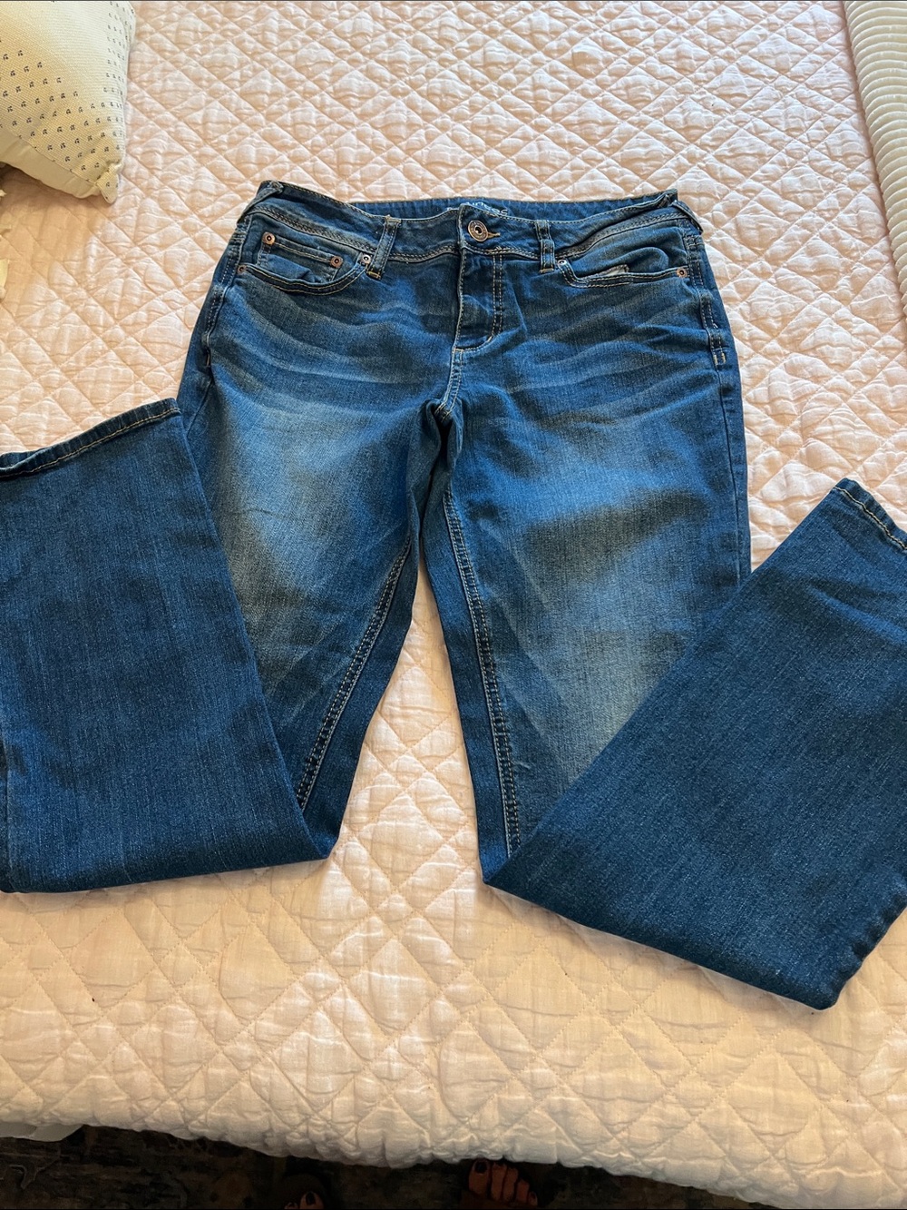 Maurices Women’s Straight Leg Dark Blue Denim Jeans